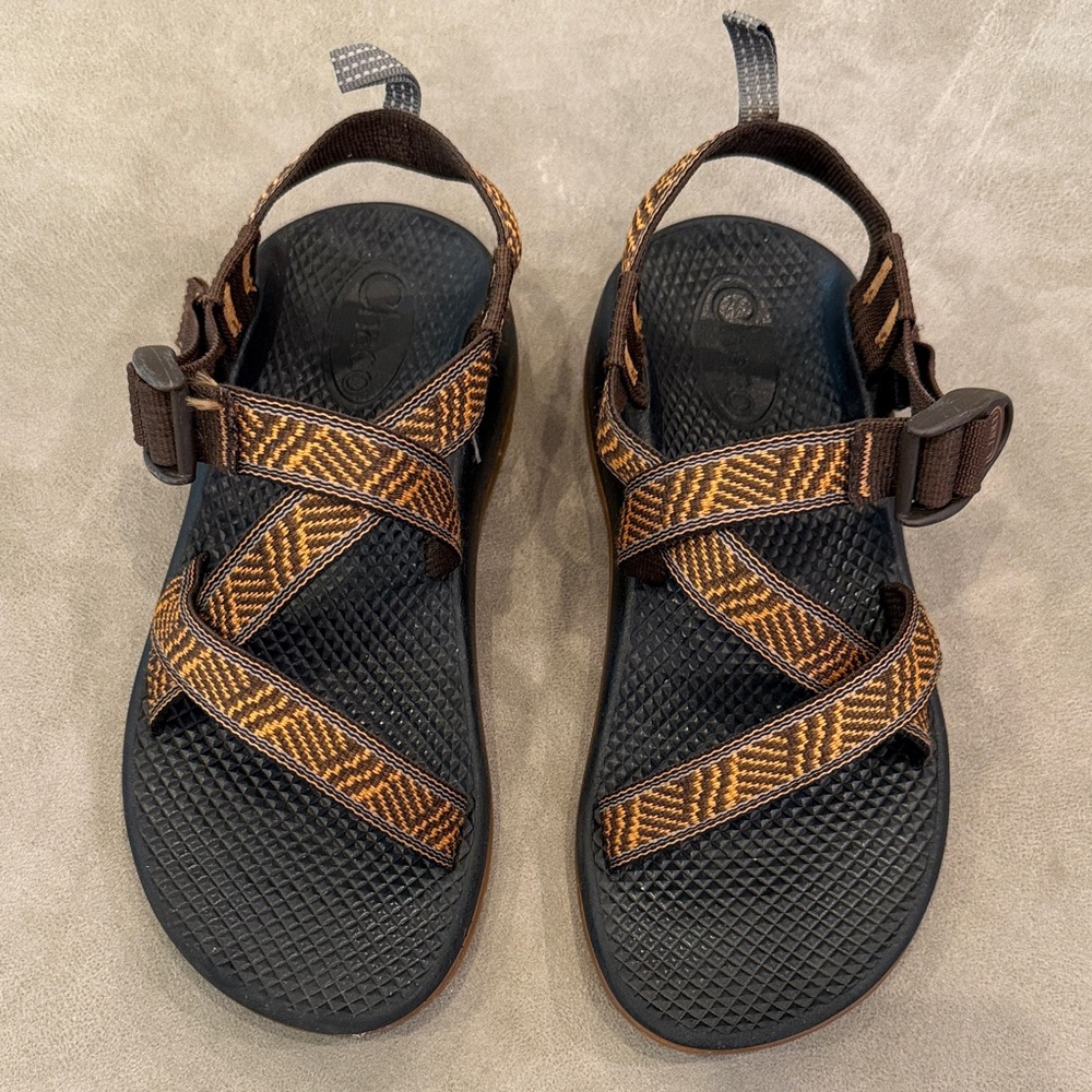 Chaco Kids Brown and Black Patterned Sandals